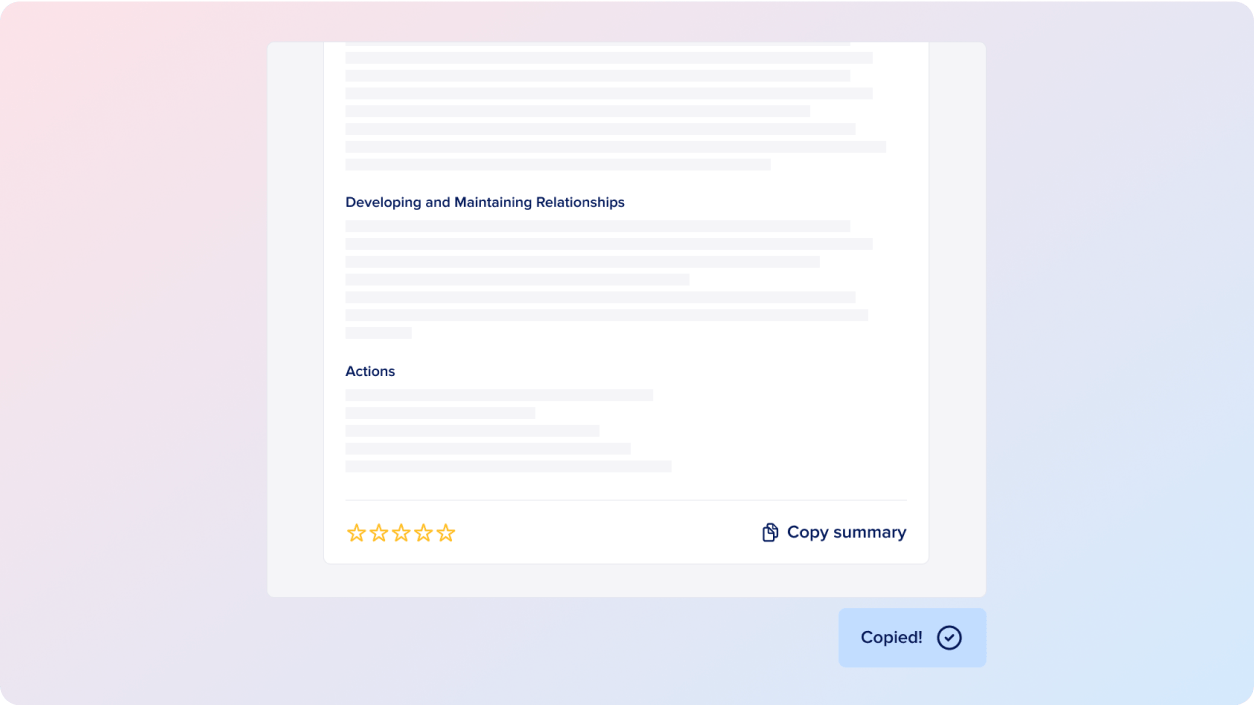 Magic Notes - Copy summary to CMS